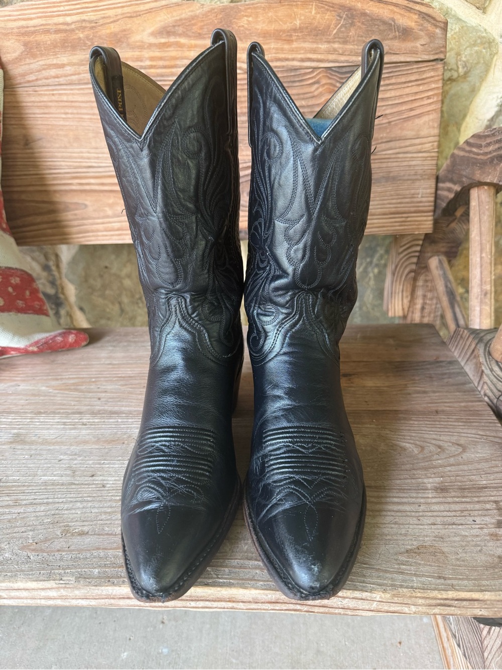 Dan Post Black Leather Women's Western Boots